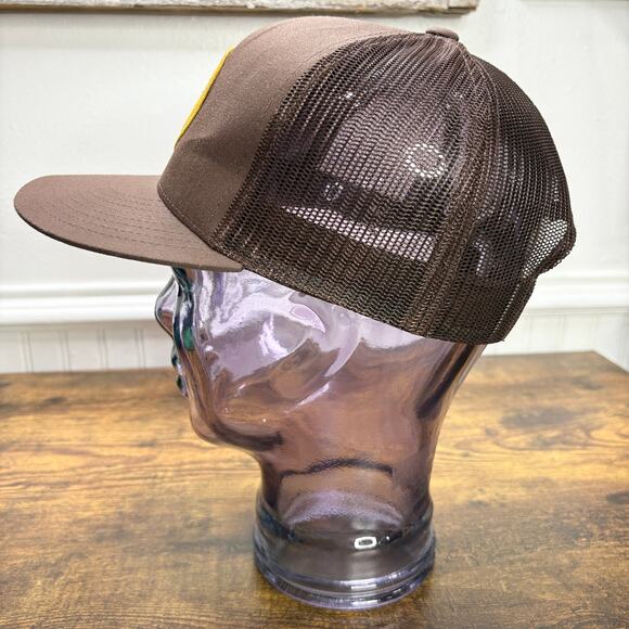 Brixton Manufacturing Co Trucker Hat Skater Skateboard Mesh Snapback Brown Cap - Picture 4 of 13